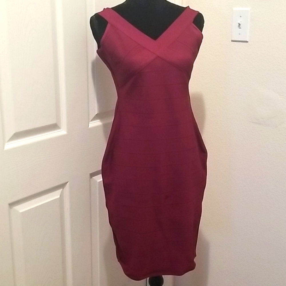 V Neck Bodycon Dress
